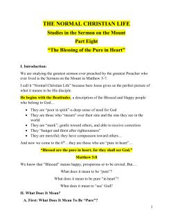 THE NORMAL CHRISTIAN LIFE
