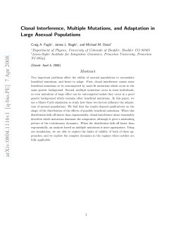 Clonal Interference, Multiple Mutations, and Adaptation in Large