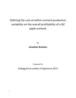 Defining the cost of within orchard production variability on the