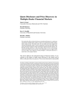Quote Disclosure and Price Discovery in Multiple
