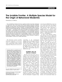 The Invisible Frontier. A Multiple Species Model