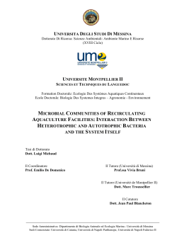 Microbial communities of recirculating - Archimer