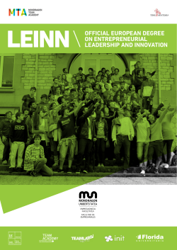 Official EurOpEan DEgrEE On EntrEprEnEurial lEaDErship anD