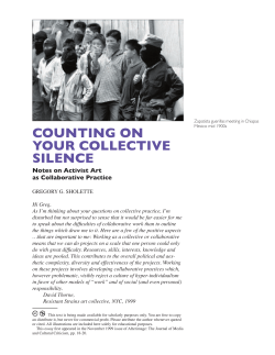 Counting On Your Collective Silence