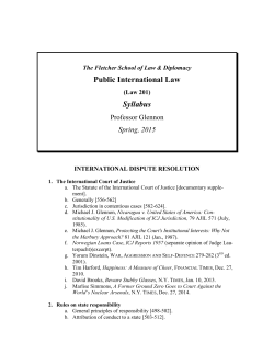 Syllabus - Fletcher School of Law and Diplomacy