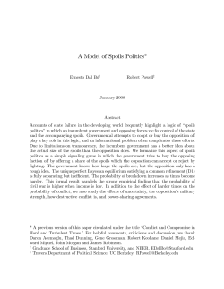 A Model of Spoils Politics - Faculty Directory | Berkeley-Haas