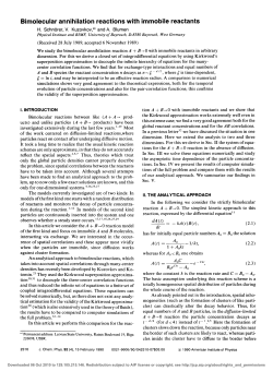 Bimolecular annihilation reactions with immobile reactants