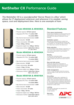 NetShelter CX Enclosure Performance Guide