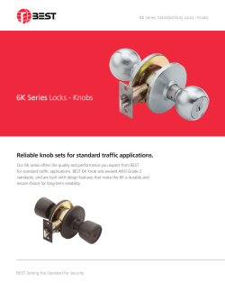 6K Series Locks - Knobs