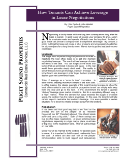 How Tenants Can Achieve Leverage in Lease