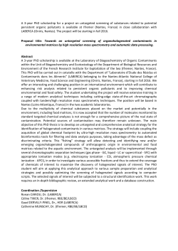 A 3-year PhD scholarship for a project on untargeted