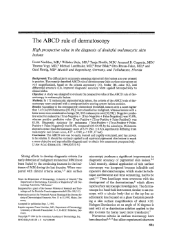 The ABeD rule of dermatoscopy