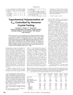 Topochemical Polymerization of C Controlled by Monomer