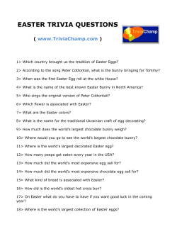 EASTER TRIVIA QUESTIONS