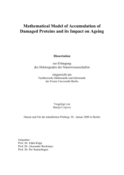 Mathematical Model of Accumulation of Damaged - diss.fu