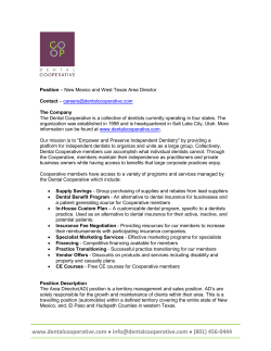 Area Director - Dental Cooperative