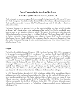 Czech Pioneers in the American Northwest