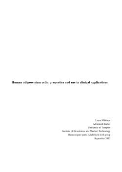 Human adipose stem cells: properties and use in clinical applications