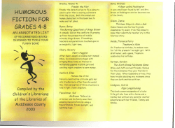 humorous fiction for grades 4-8