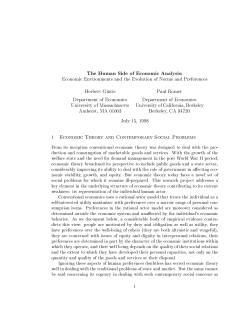 The Human Side of Economic Analysis