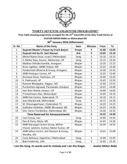 Time Reserved for Announcements I am the Song, its words and its