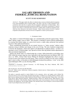 salary erosion and federal judicial resignation