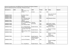 WRPM recordings - Goldsmiths, University of London