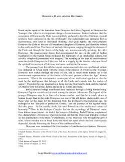 Luigi Morelli www.millenniumculmination.net Greek myths speak of