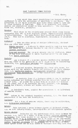 SOME TAXONOMIC TERMS DEFINED - RC Close. ii very short time