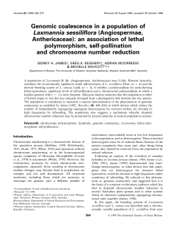 Genomic coalescence in a population of Laxmannia