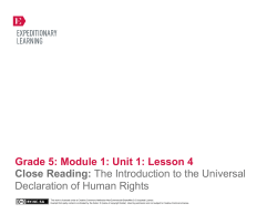 Grade 5 ELA Module 1, Unit 1, Lesson 4