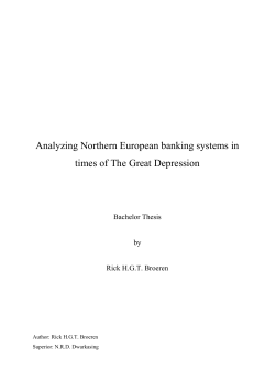 Analyzing Northern European banking systems in times of The Great