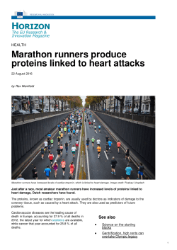 Marathon runners produce proteins linked to heart attacks