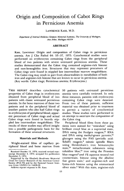 Origin and Composition of Cabot Rings in Pernicious Anemia