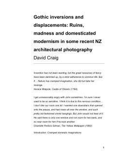 Gothic inversions and displacements: Ruins, madness and