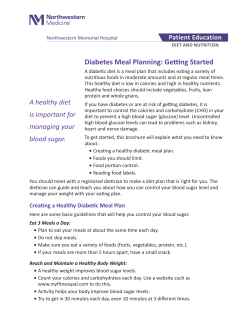 Diabetes Meal Planning: Getting Started
