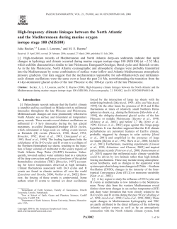 High-frequency climate linkages between the North Atlantic and the