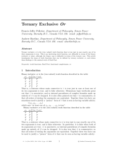 Ternary Exclusive Or