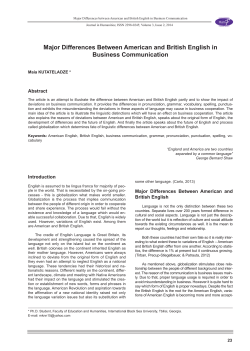 Major Differences Between American and British