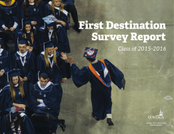 First Destination Survey Report