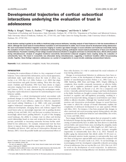 Developmental trajectories of cortical&ndash;subcortical