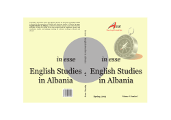 in esse - Albanian Society for the Study of English (ASSE)