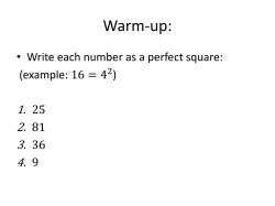Factoring Difference of Squares