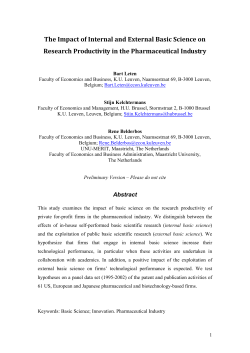 The Impact of Internal and External Basic Science on