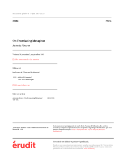 On Translating Metaphor