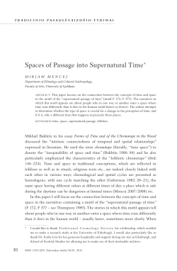 Spaces of Passage into Supernatural Time