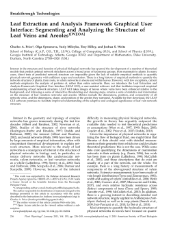 Leaf Extraction and Analysis Framework Graphical