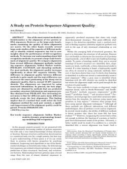 A Study on Protein Sequence Alignment Quality - bioinfo.se