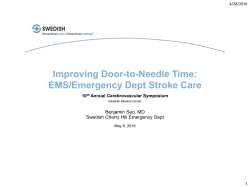 Improving Door-to-Needle Time: EMS