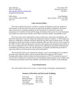 syllabus, fall 2016 - James W. McGuire